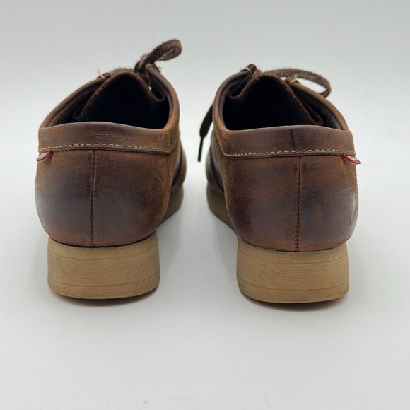 Clarks Collection Wallabees Brown Leather Chukka Boots Moccasins Driving Shoes - Picture 6 of 8